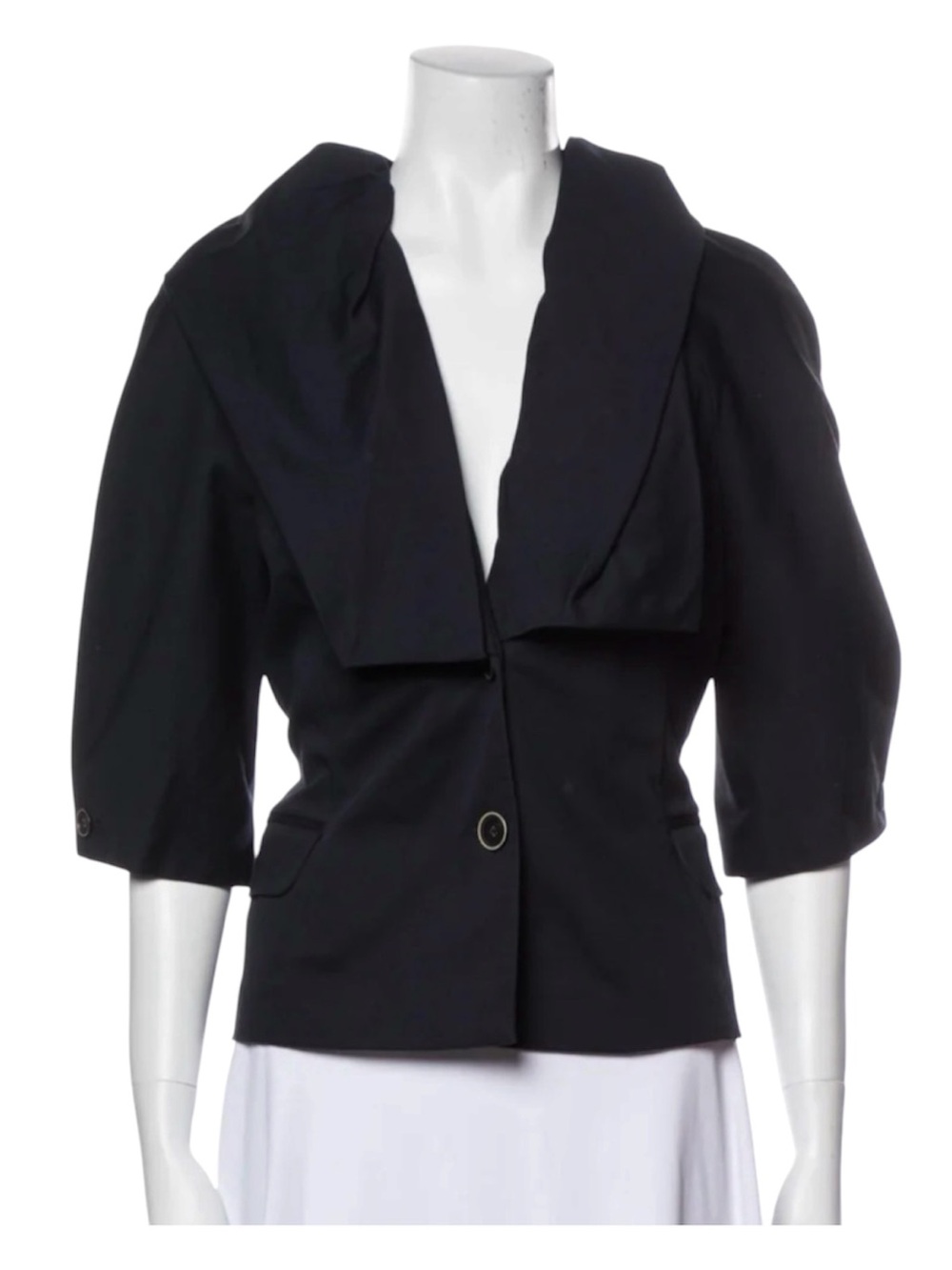 Ports 1961 Women’s Blue Structured Jacket with Shawl Collar | Size M
